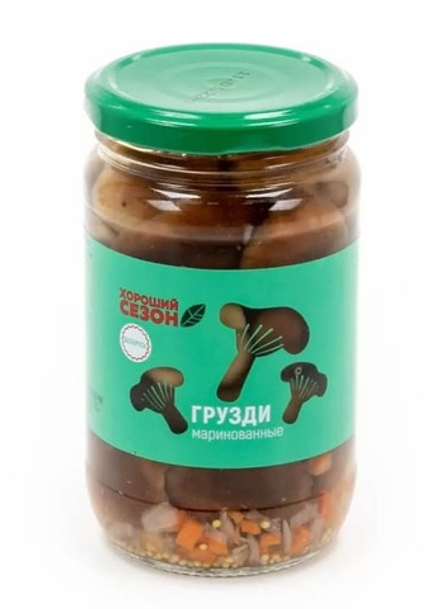 Грузди маринованные 330г. Хороший сезон