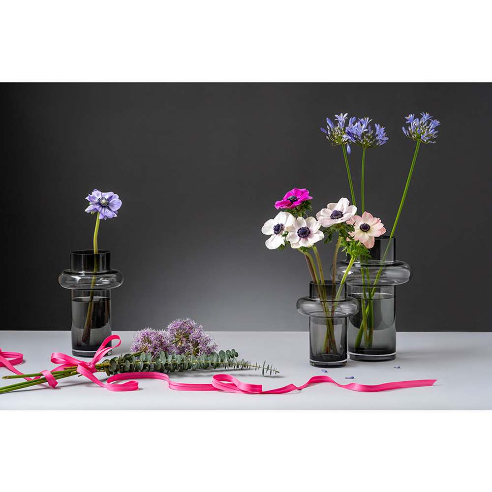 Ваза для цветов 30см Bergenson Bjorn Vayr серая