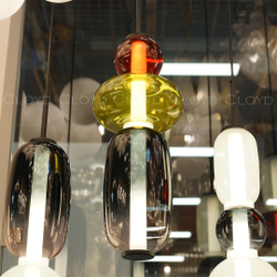 Подвесной светильник Cloyd SUPERNOVA-A P1 / выс. 40 см - 3 яруса - черный - красн. стекло (арт.11405)