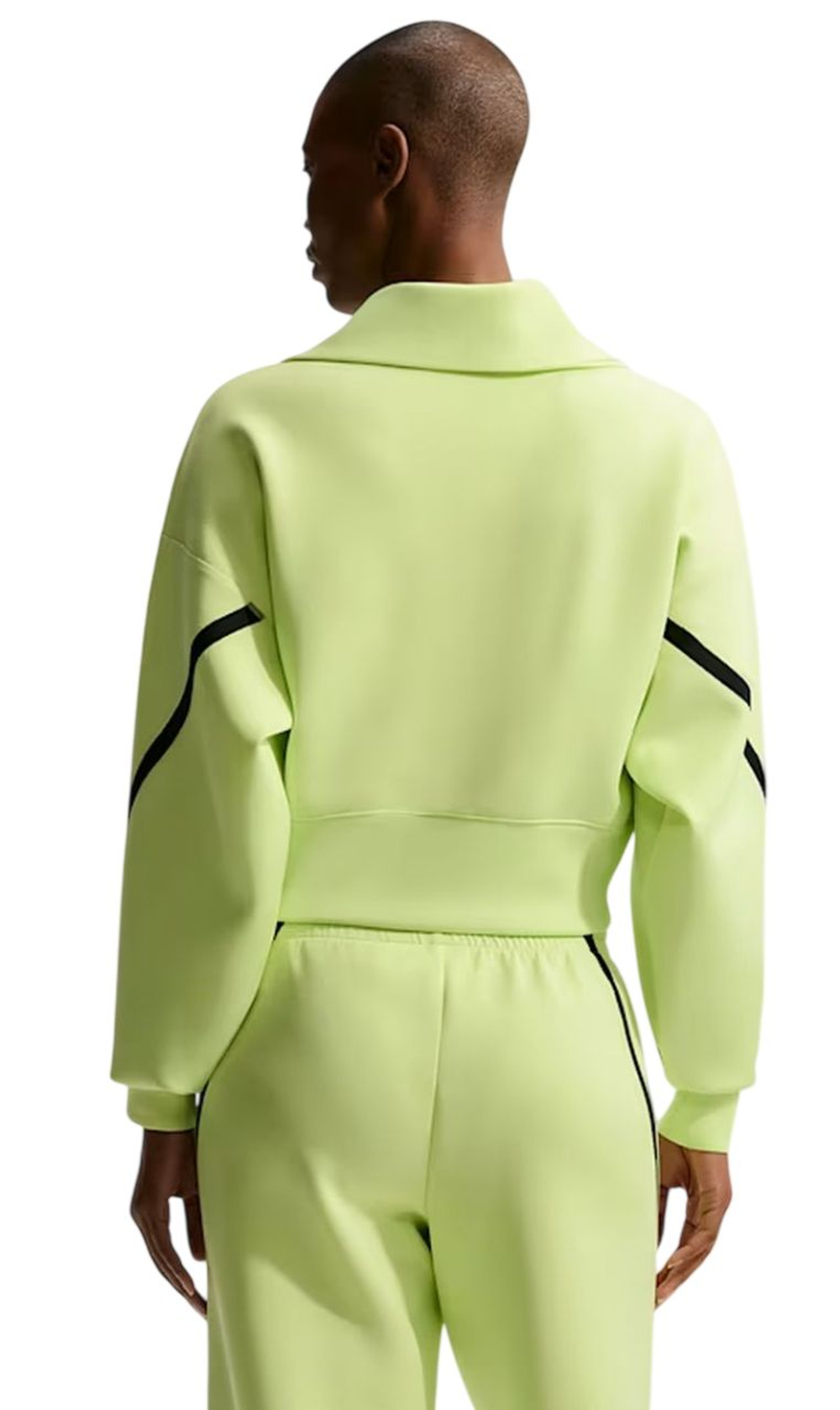 Женская Кофта теннисная Nike Advantage Dri-FIT Full-Zip Tennis - light lemon twist/light lemon twist/black