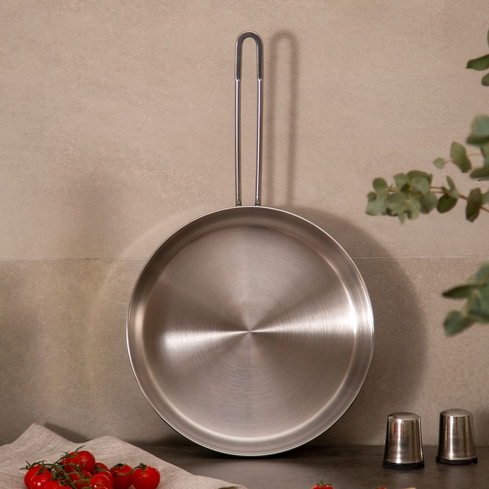 СКОВОРОДА AGNESS PROFESSIONAL 26*6 СМ, 3,2 Л ВЫСОКОКАЧЕСТВЕННАЯ НЕРЖ СТАЛЬ 18/10 ИНДУКЦИОННОЕ ДНО