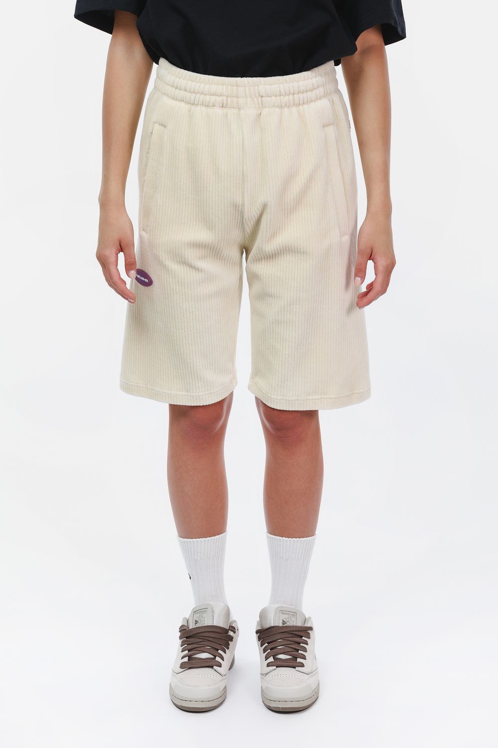 Шорты Ymkashix велюровые  белые