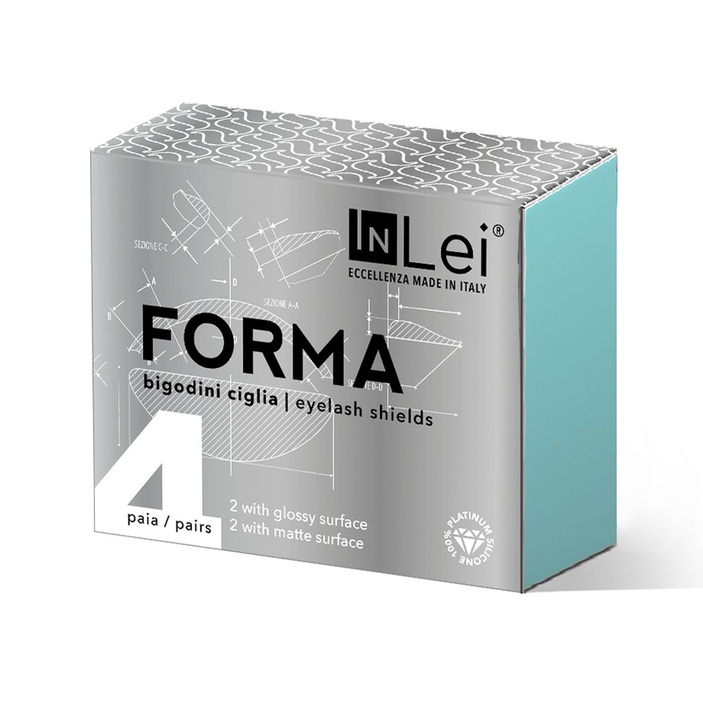 НАБОР СИЛИКОНОВЫХ ВАЛИКОВ InLei “FORMA” 4 пары универсального размера (2 пары матовых и 2 пары глянцевых)