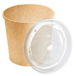 Упаковка для супов 320мл 96*82*67мм КРАФТ, с полипропиленовый крышкой,картон 250шт/кор