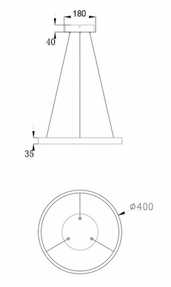 Подвесной светильник Maytoni Rim MOD058PL-L22BS4K