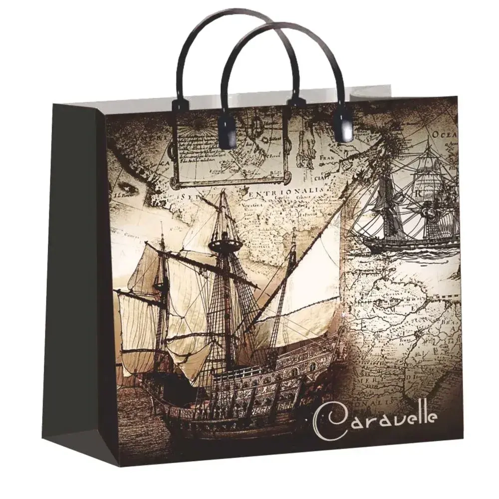 Подарочные пакеты 30+10из мягкого пластика (Интерпак) х10 (Каравелла) Россия