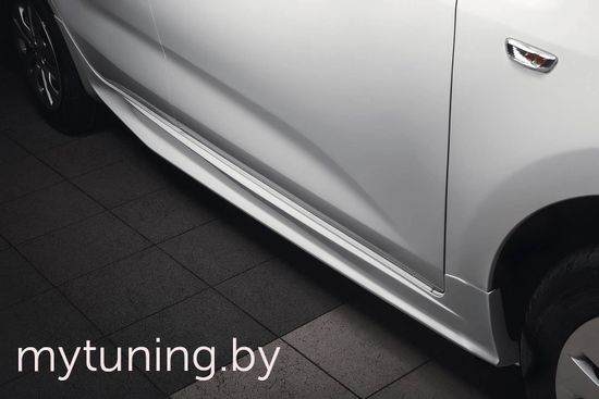 Накладки на пороги без брызговиков для Kia Rio IV