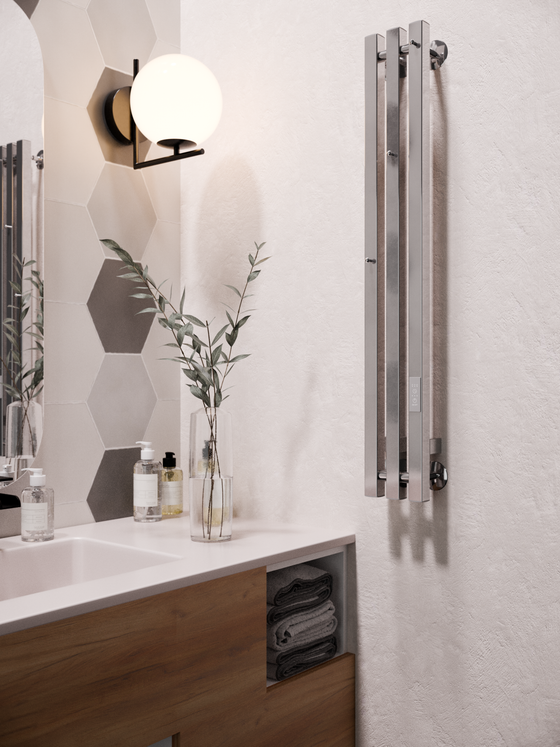 Marco 3 PRO 90 хром - вертикальный электрический полотенцесушитель Терум ®