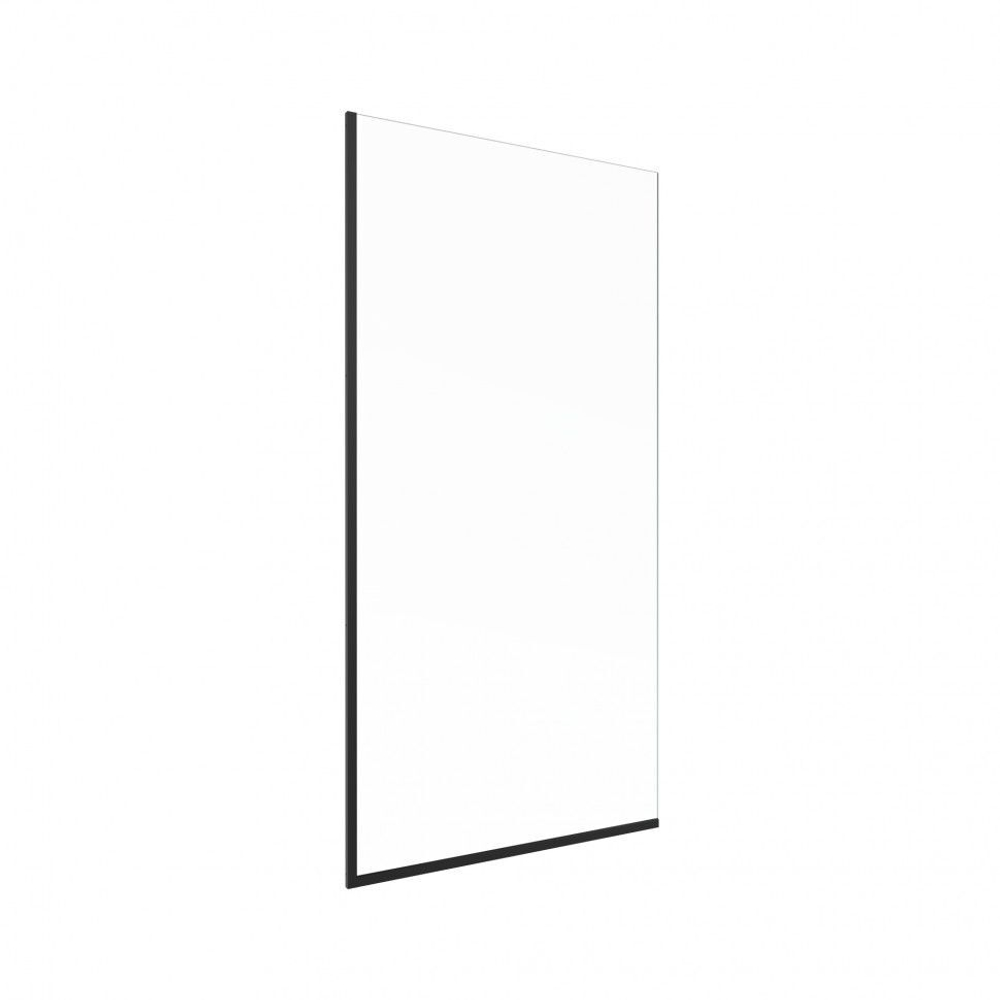 Душевая штора DIONRIA (140х50) стекло прозрачное, профиль черный