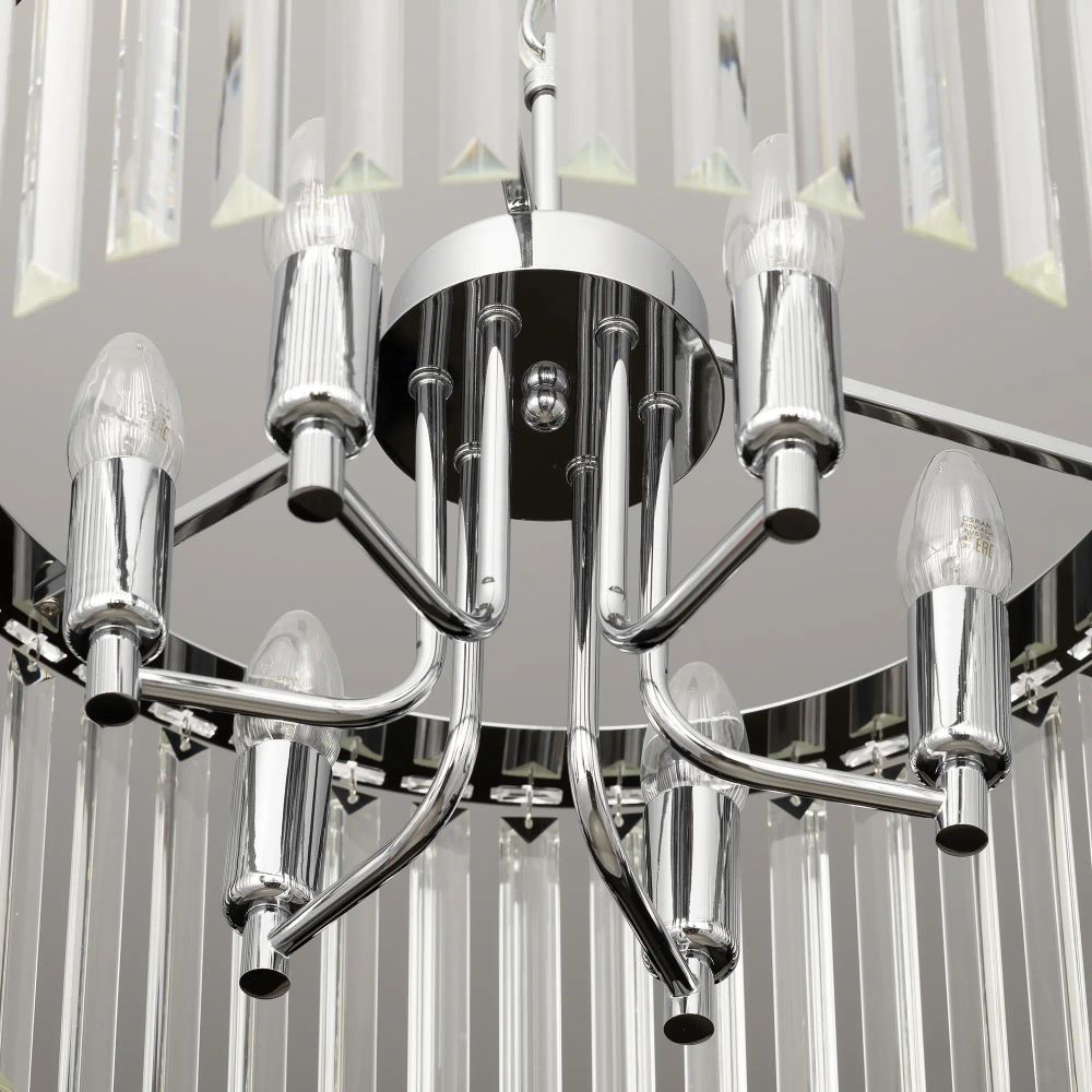 Citilux Джейн CL306161 Хрустальная подвесная люстра Хром