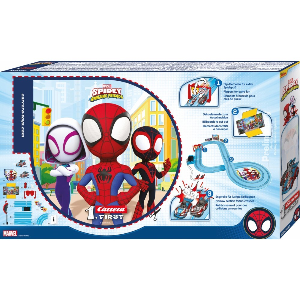 Carrera 1st First - Spidey Go Webs Go 2,9 м гоночный трек + 2 машинки 63050 / артикул   63050  / GTIN 4007486630505