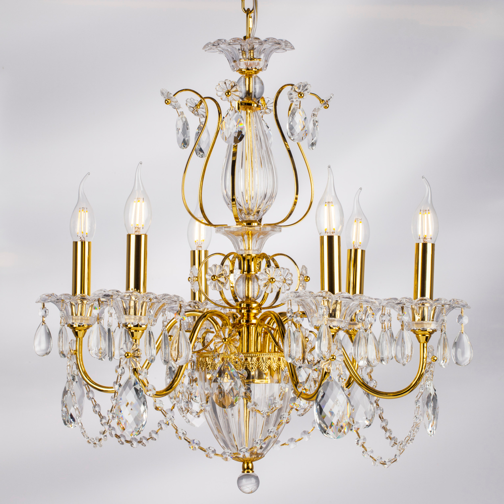 790062 Люстра SCHON 6x60W E14 ЗОЛОТО