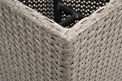 "Капучино" кашпо для цветов плетеное из искусственного ротанга, цвет бежевый