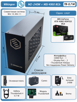 Внешняя видеокарта EGPu Wikingoo M2-215 - 240W + MSI GeForce RTX 4060 8Gb. Thunderbolt 3/4.