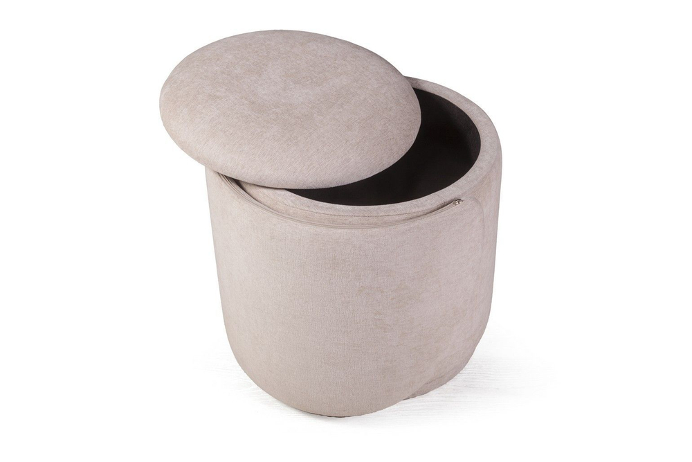 Пуф с кручением Bubble, шенилл puffy бежевый