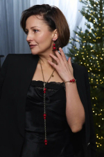 Браслет miss Di золото с красным жемчугом Майорка