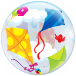 Шар Фольгированный Змеи воздушные разноцветные Bubble Прозрачный (Ассорти)