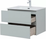 Тумба с раковиной Aquanet Алвита New 303907 70 серый