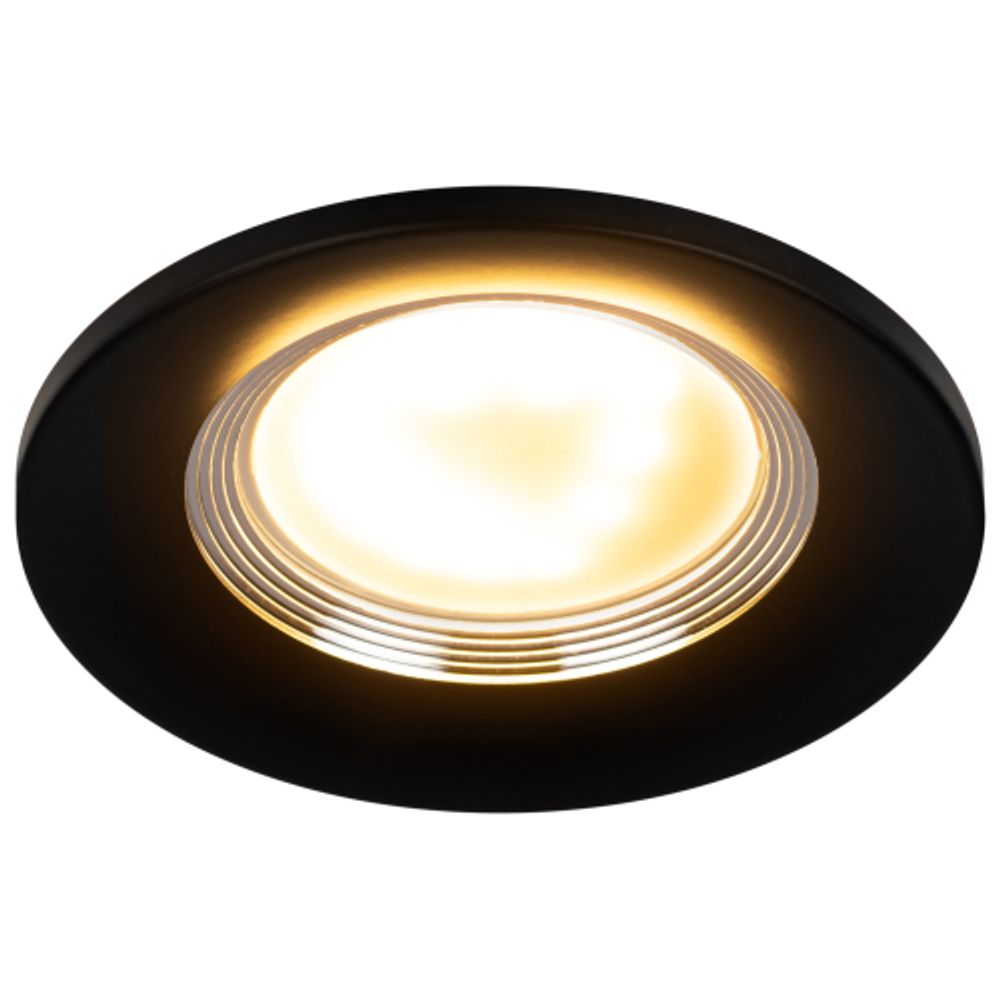 Светильник встраиваемый алюминиевый ЭРА KL107 BK/SL под лампу MR16 GU5.3 черный/серебро