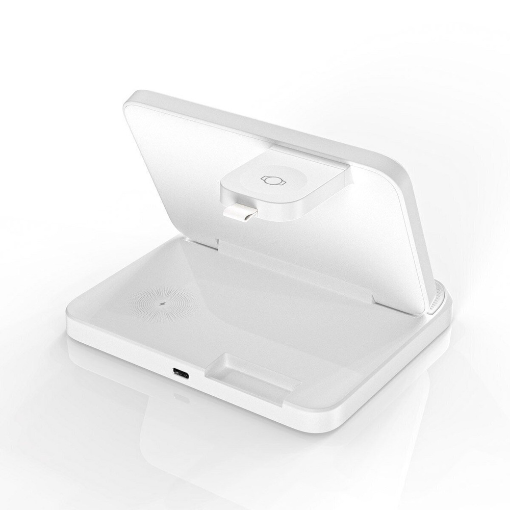 Беспроводная зарядная станция MIVO MW-07 (3-в-1) складная.