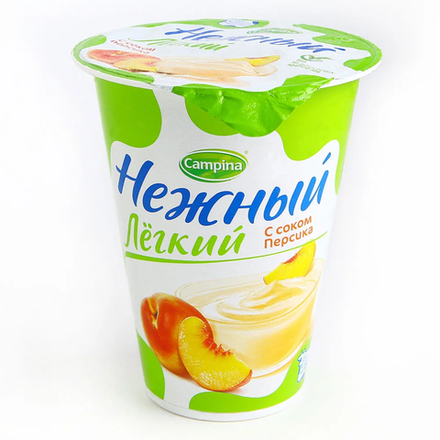 Йогурт Нежный Персик легкий 0,1% 320 гр