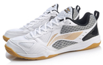 Li Ning Comfortable Abrasion Resistant Breathable Low top Table Tennis Shoes Men"s Black White
