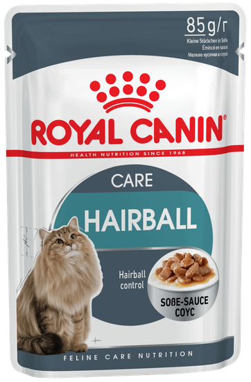 Royal Canin Hairball Care влажный корм для взрослых кошек и котов, способствующий выведению волосяных комочков в 2р. больше за 21 день, пауч 85 гр