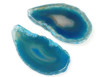 са-с Подвеска "Срез агата" 71*73мм, синий