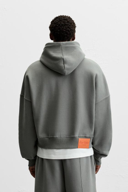 ZARA БРЮКИ WIDE FIT С ДЕКОРАТИВНЫМИ ШВАМИ, ВОДЯНИСТО-ГОЛУБОЙ