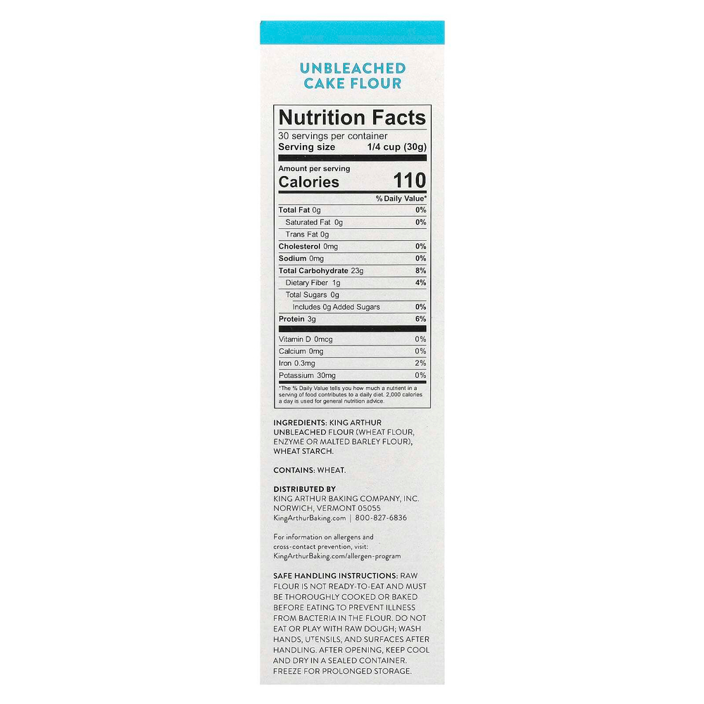 King Arthur Baking Company, Cake Flour, Unbleached, 32 oz (907 g)