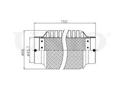 Гофра глушителя 45x150 мм InnerBraid UNIO EXP-45150