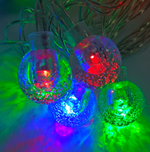 Гирлянда нить LED "перламут. шарики" 40L (4м) П/П разноцвет.