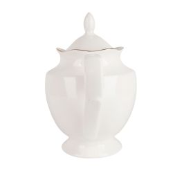 Чайник " " v=1300мл с золотой окантовкой (фарфор) (подарочная упаковка)