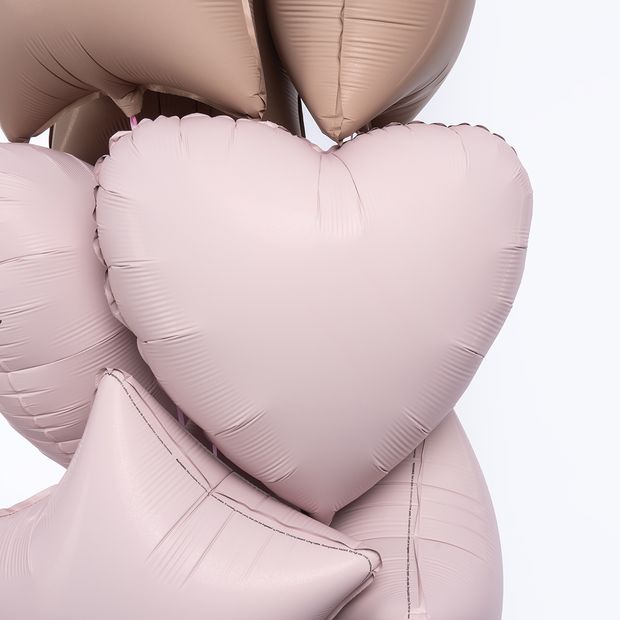 F Шар 18''/46 см, Сердце, Пыльная роза, Сатин (БГ-15)