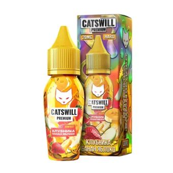 Жидкость CATSWILL PREMIUM SWEET Salt 2% 30 ml - КЛУБНИКА БАНАН ЯБЛОКО