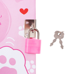 Записная книжка подарочная, 45 листов, линия, на замке, на гребне, Лапки (17,8х13см)   10549456