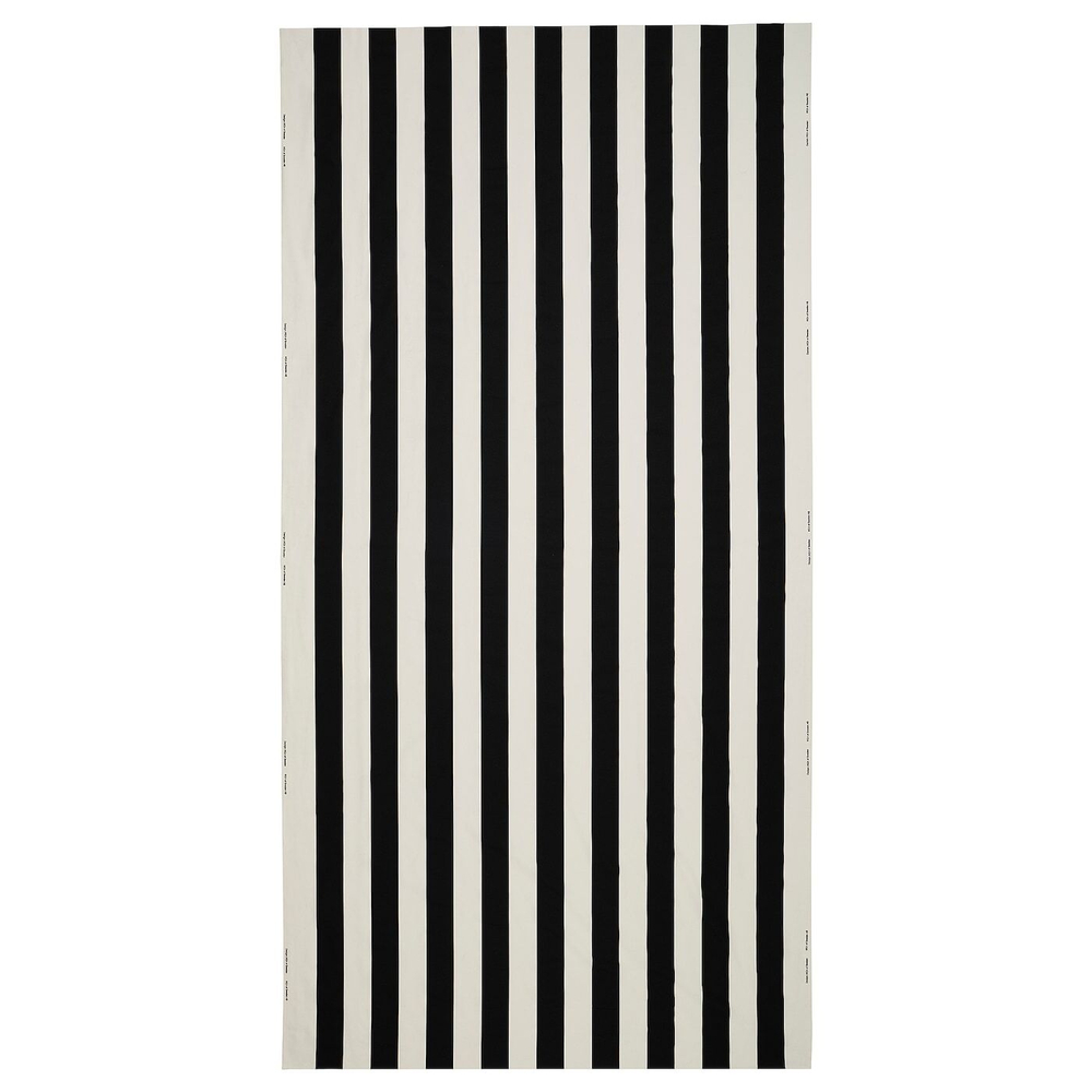 IKEA VARGTÖREL  (ИКЕА ВАРГТÖРЕЛ)  -  Ткань с отделкой, черная/белая, 150x300 см