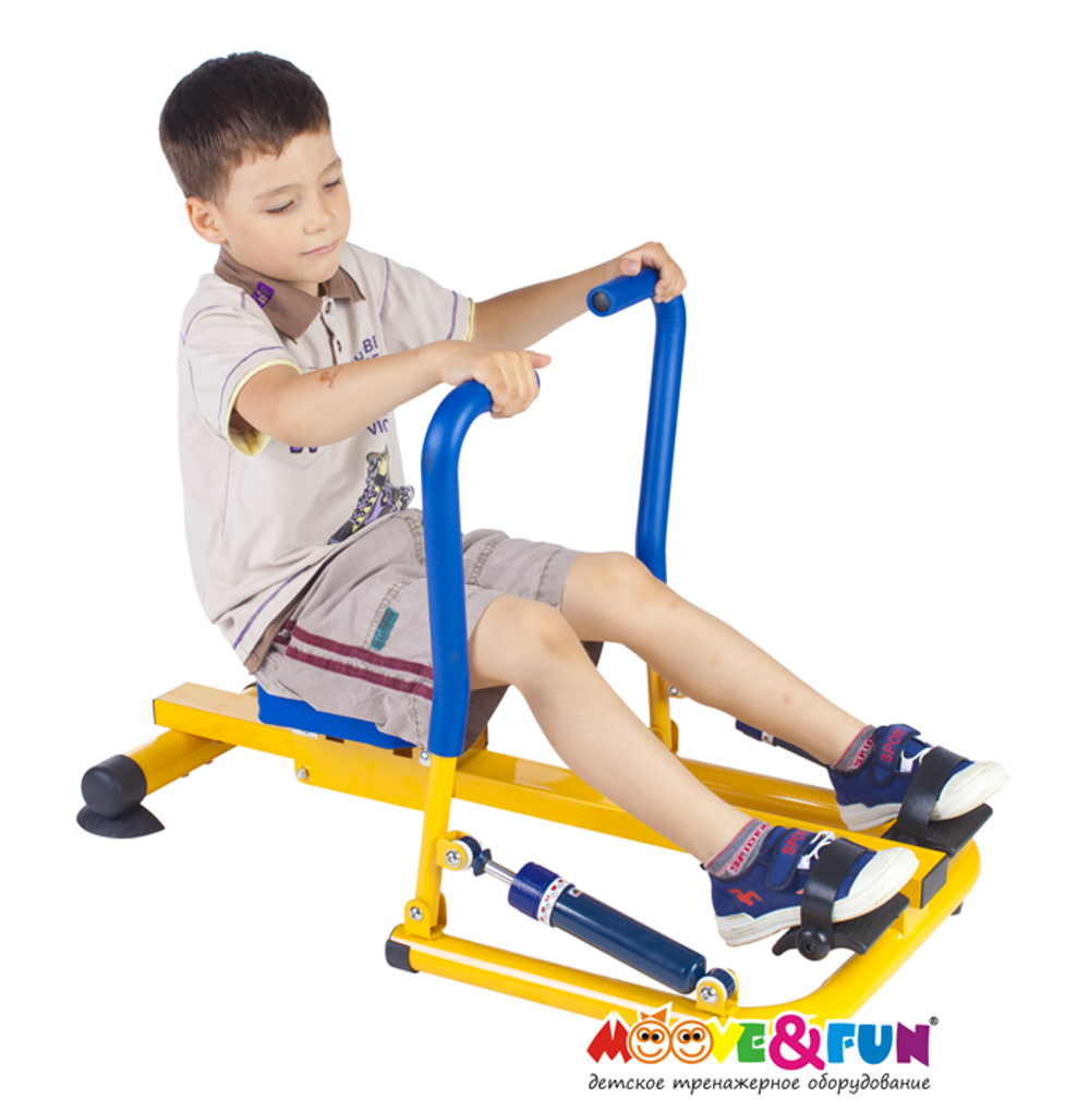 Детский гребной тренажер с двумя рукоятками