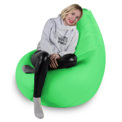 Кресло-мешок Босс Яблоко, XXL-Комфорт, оксфорд, съемный чехол, зеленый