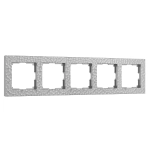Рамка на 5 постов Hammer (серебряный) W0052406
