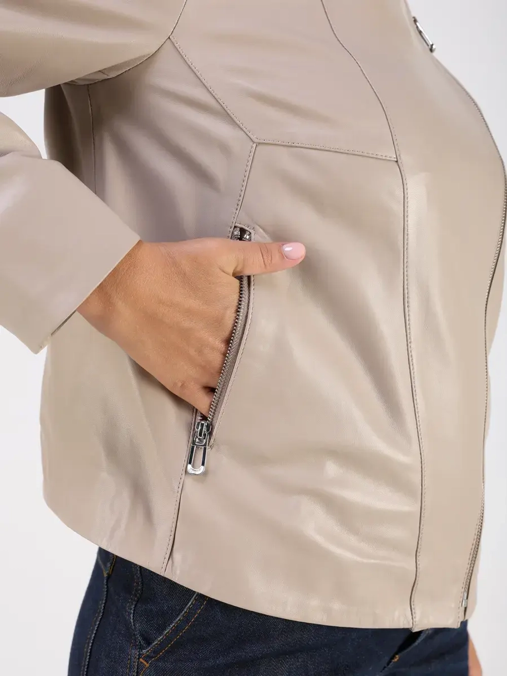 Кожаная куртка демисезонная косуха