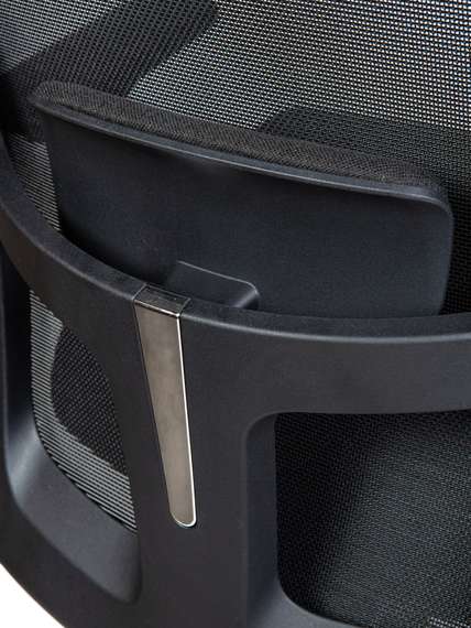 Кресло офисное Норден / Алтай / Altai  / черный пластик / черная сетка / черная ткань