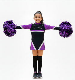 Костюм для чирлидинга детский малиновый с черным