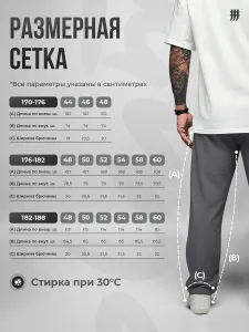 Штаны спортивные прямые серые