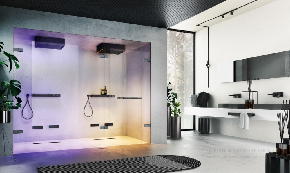 Ручной душ Gessi HI-FI, настенный, магнитный, цвет Matte Black