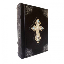 Православный Молитвослов с крестом, филигранью (серебро) и топазами