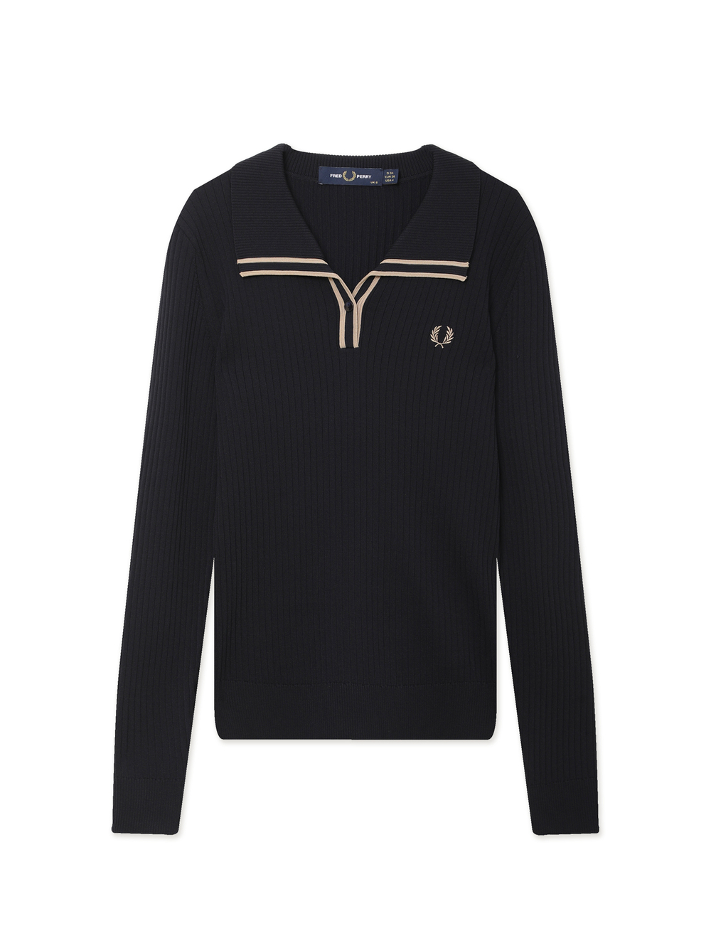 Поло Трикотажное Дл. Рукав Ribbed Knitted Polo Shirt