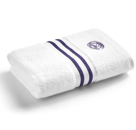 Теннисное полотенце Wimbledon Baseline Towel Set - white/purple