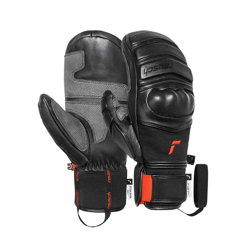REUSCH 25/26 варежки горнолыжные 6501405_7809 World Champ Mitten Black/Fluo Red