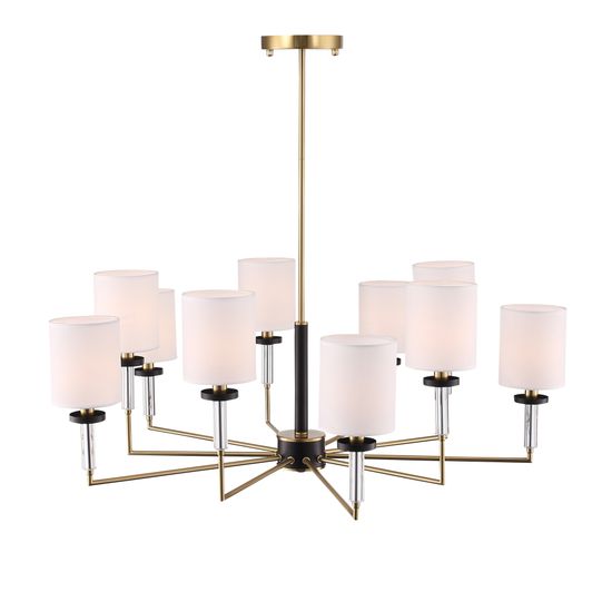 SL1404.303.10 Люстра подвесная ST-Luce Латунь/Прозрачный E14*6 40W BLACK+BRASS